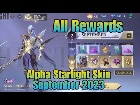 Alpha Starlight Skin All Rewards September 2023 | MLBB @sofieofficialmobilelegends3304