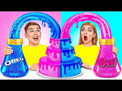 Pink VS Blue Cake Decorating Challenge | Edible Battle by Trend DO Challenge