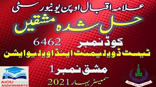 AIOU Solved Assignments | 6462 | TEST DEVELOPMENT AND EVALUATION | Assignment No 1 |B.Ed|Spring 2021