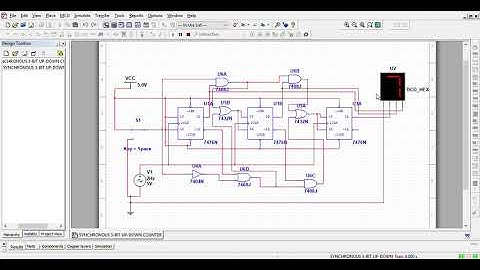 SYNCHRONOUS 3 BIT UP DOWN COUNTER   Multisim   SYNCHRONOUS 3 BIT UP DOWN COUNTER 2020 04 17 14 17 27