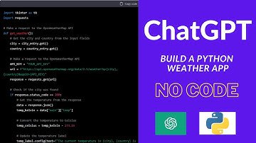 ChatGPT to make a python weather application (No Code)