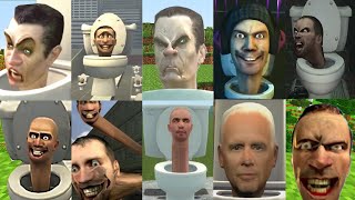 ВСЕ ВИДЫ СКИБИДИ ТУАЛЕТ В МАЙНКРАФТ SKIBIDI TOILET MINECRAFT МОД