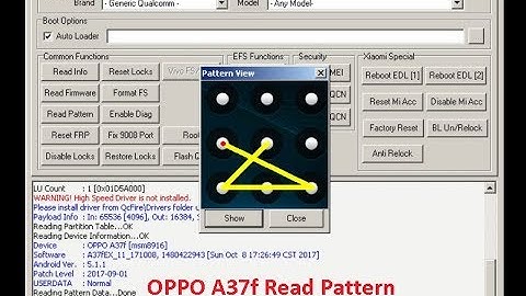 OPPO A37F Read Pattern Done Via UMT Multi Tool