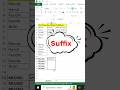 Excel CONCATENATE Function & "&" Operator | Add Prefix and Suffix Easily | Excel Tips #excel