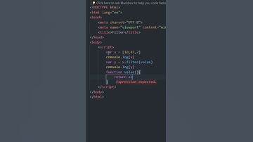 JavaScript Array filter() Method #shorts #javascript