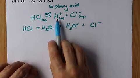 What is the pH of 1.0 M HCl?