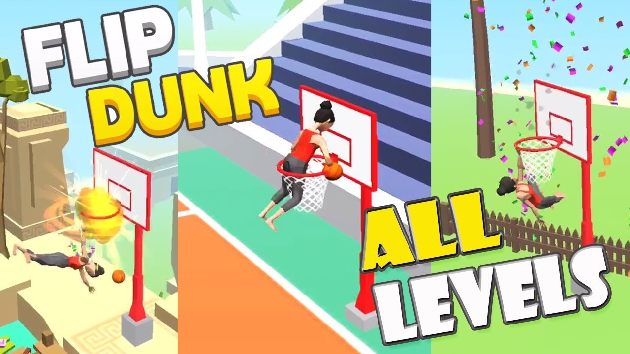Flip Dunk Walkthrough ALL LEVELS - YouTube