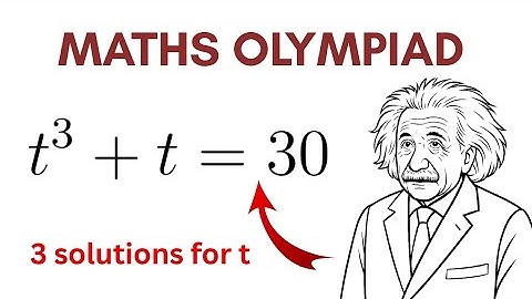 Maths Olympiad Challenge || Cubic Equation|| Solve for all three values of t .