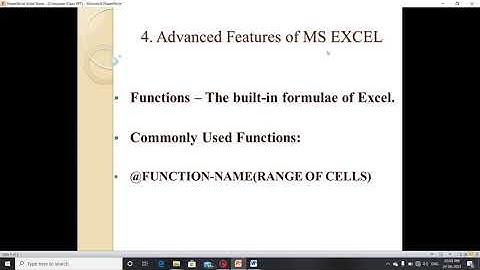 Class 8 Chapter 4 Advanced Features of MS EXCEL