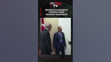 Erdoğan ile Macron’un fotoğraf çekimi sırasında yaşananlar böyle görüntülendi