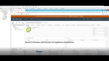 Lesson 2 Vmware Lab VCenter 6.5 appliance installation