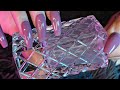 Asmr textured glass scratching with long nails  fast scratching  no talking