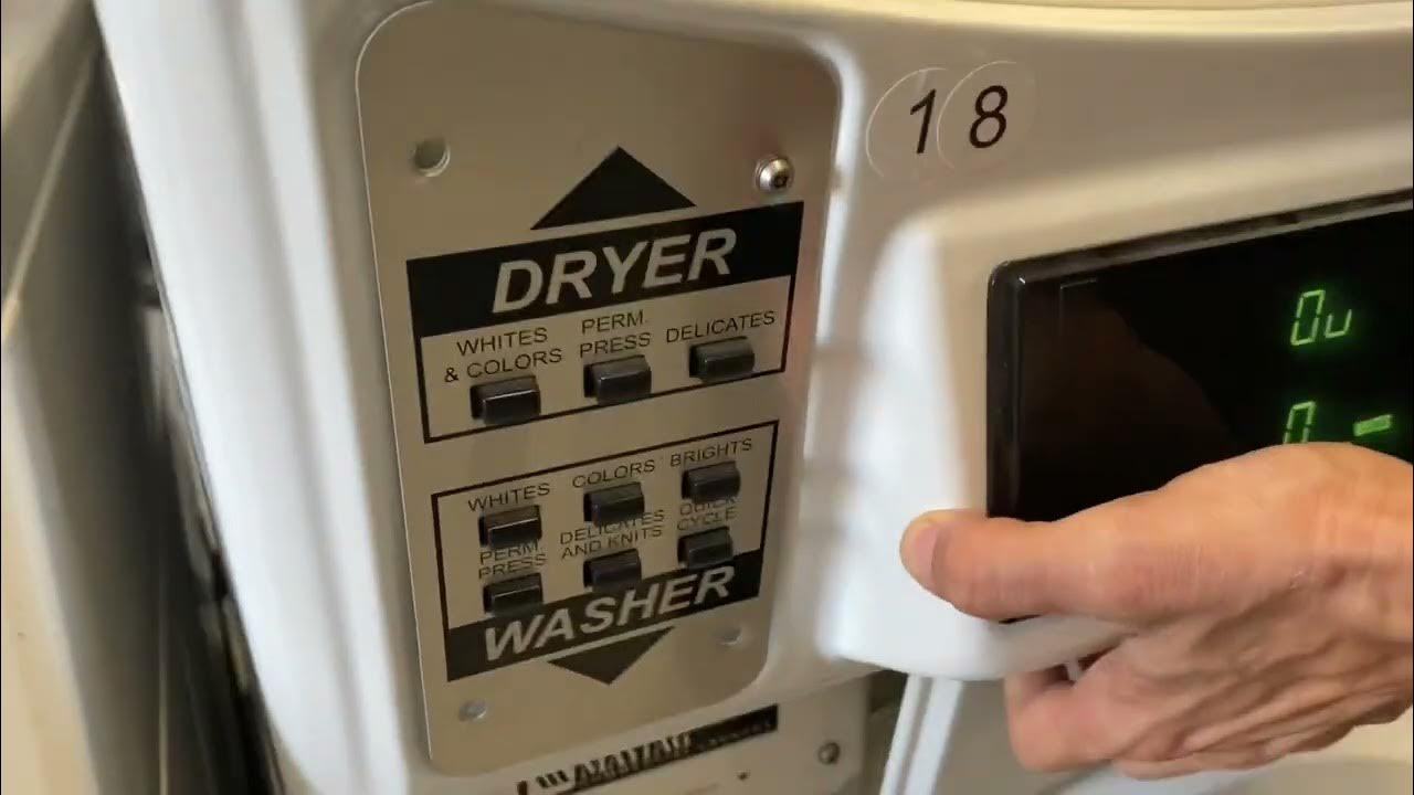 How to rapid advance Maytag commercial stacked washer + dryer YouTube