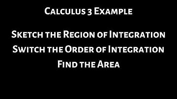 Switching the Order of Integration in an Iterated Integral and Finding the Area