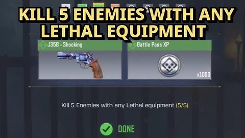 Kill 5 Enemies with any Lethal Equipment Call Of Duty Mobile