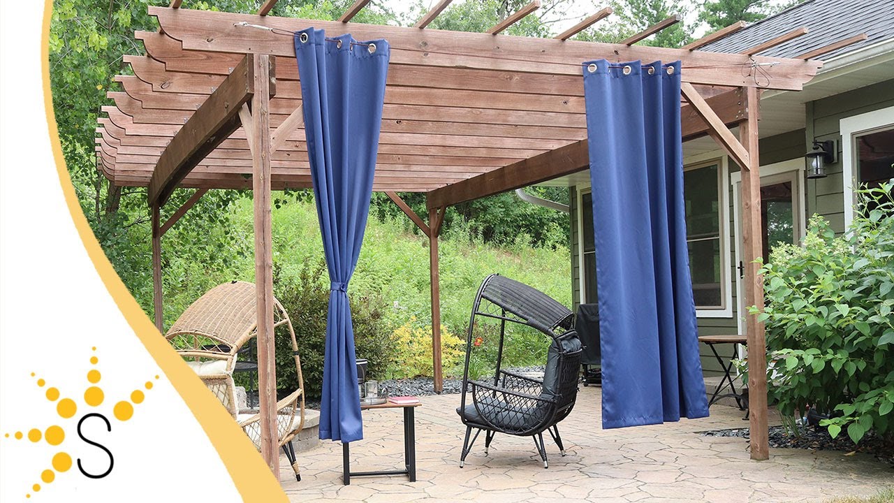 Sunnydaze Indoor/Outdoor Blackout Curtain 52” x 95” BlueSNR573