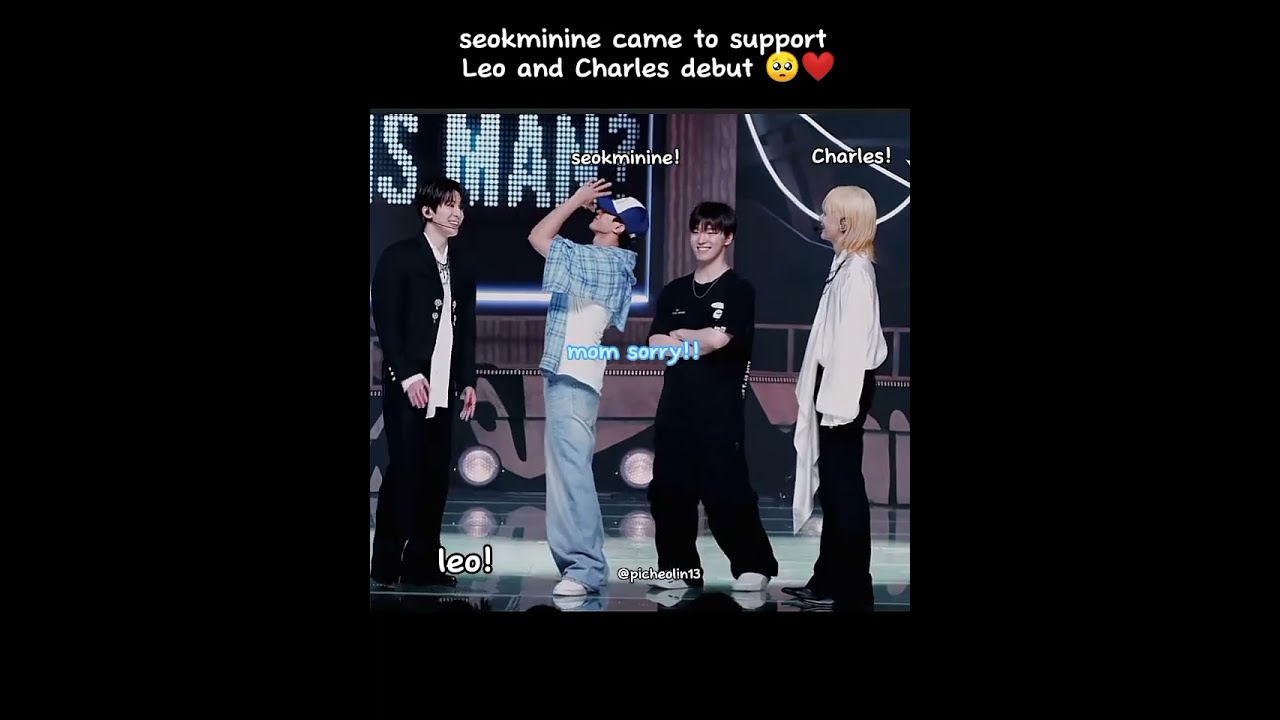 seokminine came to support Leo and Charles debut ❤️😂 #seventeen #jeonghan #wonwoo #dk #jxw