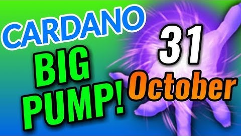 Cardano 31 October Big Pump! || Ada Cardano Price Prediction || Cardano Today Update!