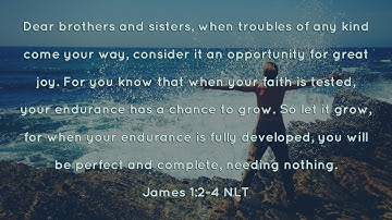 Video Verses James 1:2‭-‬4 NLT