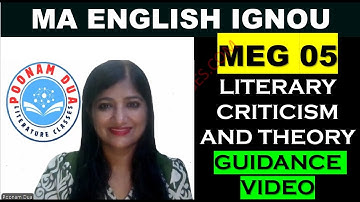 MEG 05 Literary Criticism and Theory June 2025 Important Questions Guidance Video by Poonam Dua