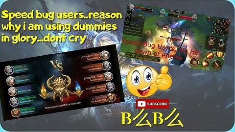 Speed Bug Users//Better to face dummies in glory rather than Bug users//Legacy of Discord