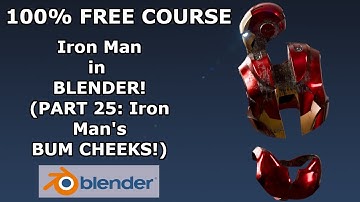 Blender tutorial free course Iron Man: part 25 - bum cheeks!
