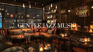 Relax in a Warm Cafe Space Next to the City | Gentle, Soothing Jazz Music Helps Relax the Mind