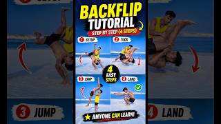 Learn Backflip in 4 Easy Steps 🔥!! #backflips #tutorial #trending #viralshorts #shorts