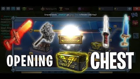 opening GOLD Chest in build and shoot blockman go SLIME BG