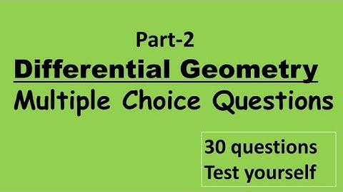 #differential_geometry #mcq #part_2 #polytechnic_trb_maths