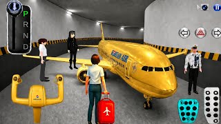 Golden Korean Airplane Parking in Tunnel ✈️🔥 | 3D Driving Class Gameplay | GaMiNg WiTh CaR screenshot 1