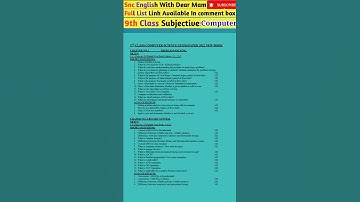 computer subjective 9th class Guess Paper , punjab board Pakistan 2022