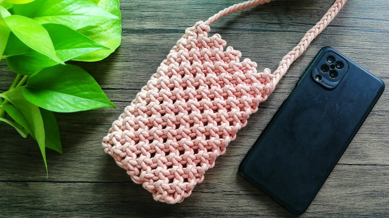 Designer Macrame Mobile Pouch. - YouTube