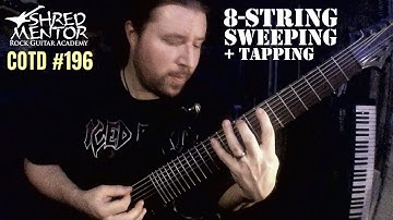 8-String Sweeping with Tapping | ShredMentor Challenge of the Day #196