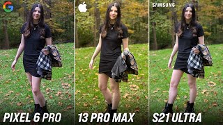 Pixel 6 Pro Camera vs. iPhone 13 Pro Max vs. S21 Ultra!