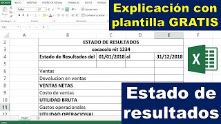 Estado de resultados PASO a PASO en EXCEL con plantilla GRATIS - YouTube