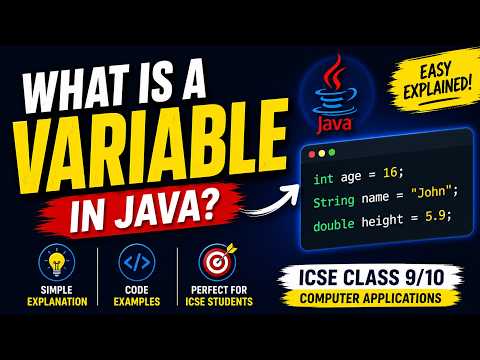 What is a Variable in Java? | ICSE Class 9-10 | Java Easy Hai!!