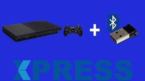 PS3 controller connected to Playstation 2 slim modded device