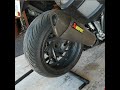 2011 BMW K1300S, rear tire change, zip tie method