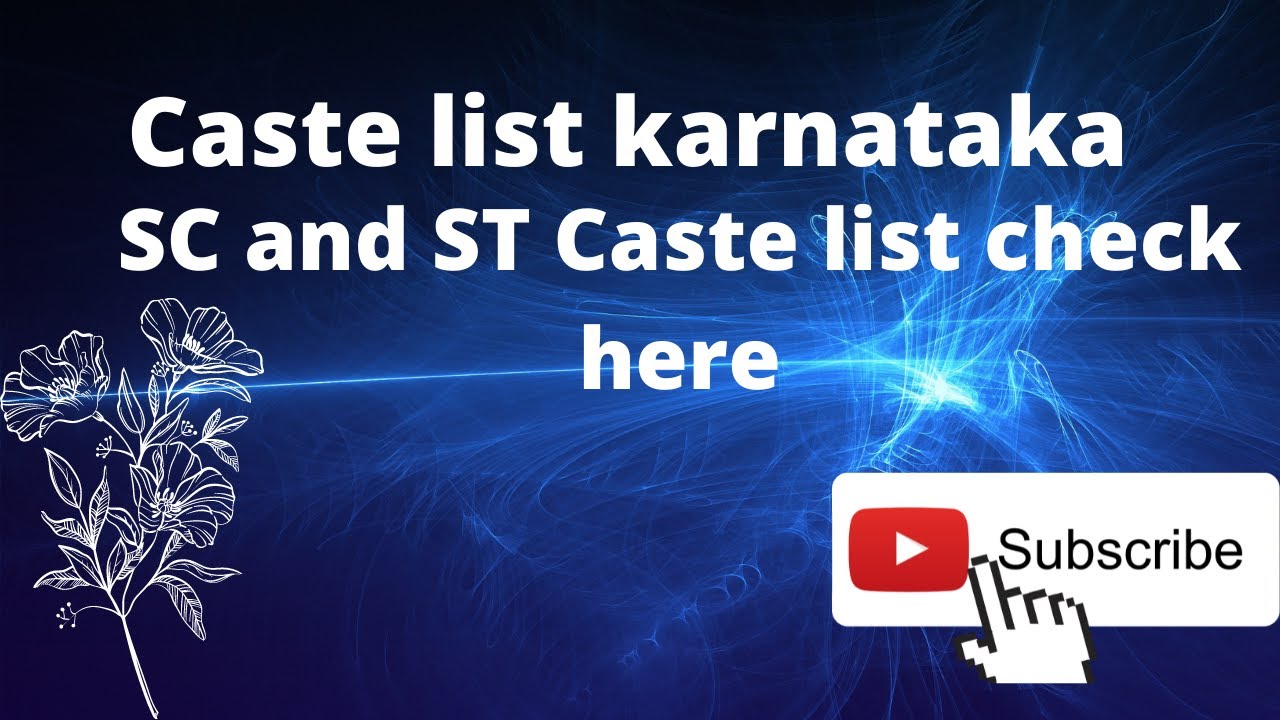 New Caste List Karnataka SC And ST Caste List YouTube new-caste-list-karnataka-sc-and-st-caste-list-youtube