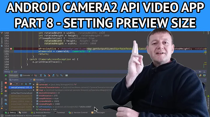 Android Camera2 API Video App - Part 8 Setting preview size dimensions
