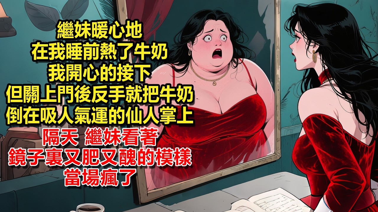 繼妹暖心地在我睡前熱了牛奶，我開心的接下，但關上門後反手就把牛奶倒在吸人氣運的仙人掌上，隔天，繼妹看著鏡子裏又肥又醜的模樣，當場瘋了