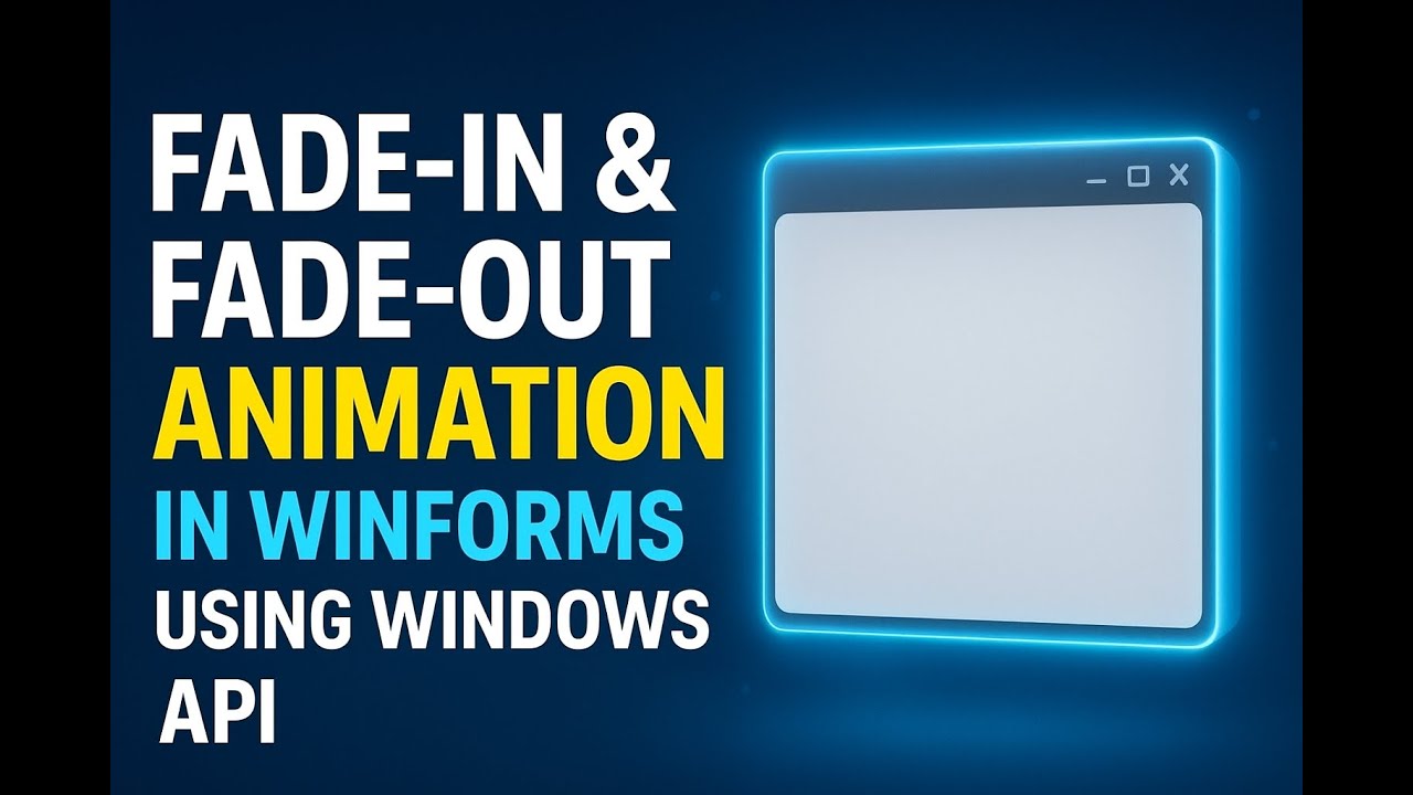 ⚡ Your WinForms Form Needs THIS Effect! | Slide & Fade Animations with ...