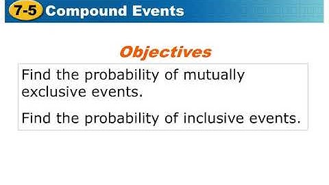 Algebra 2: 7.5 Compound Events Notes Video