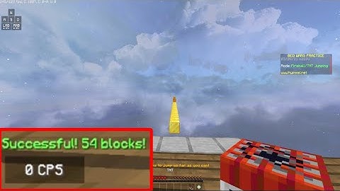 54 BLOCK TNT JUMP BEDWARS PRACTICE (previous world record) (hypixel)