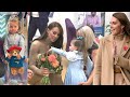 Children&#39;s princess! Little girl dressed as princess meets real life Princess Kate