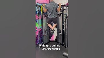 Wide grip pull ups 3/1/0/0 tempo