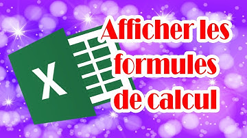 Comment afficher les formules dans Excel