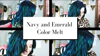 Dying My Hair Navy Blue and Emerald Green // Blue Jean Baby // Enchanted Forest