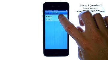 Apple iPhone 5 - iOS 6 - HowTo Change Contact List Sort Order to First Names